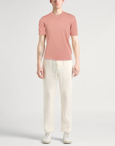 Man Sweater Pink Size 38 Linen