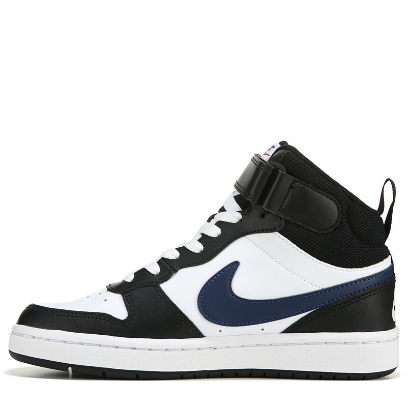 Kids' Court Borough Mid 2 High Top Sneaker Big Kid Shoes (White/Black/Red/Navy)