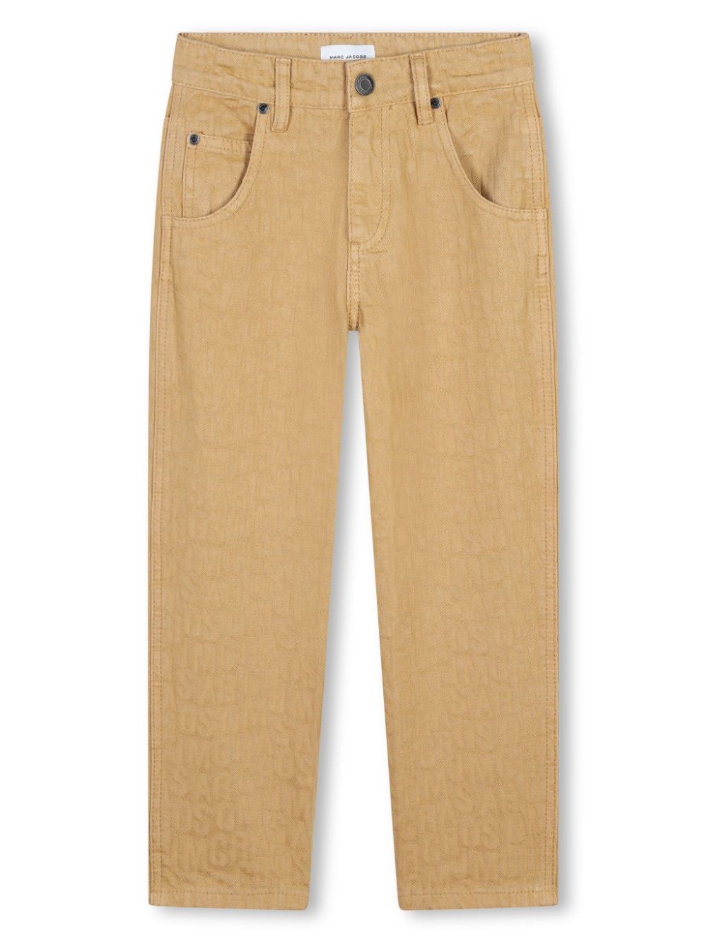 Logo-patch trousers - Neutrals