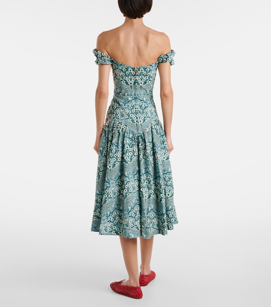 Siembra embroidered cotton midi dress
