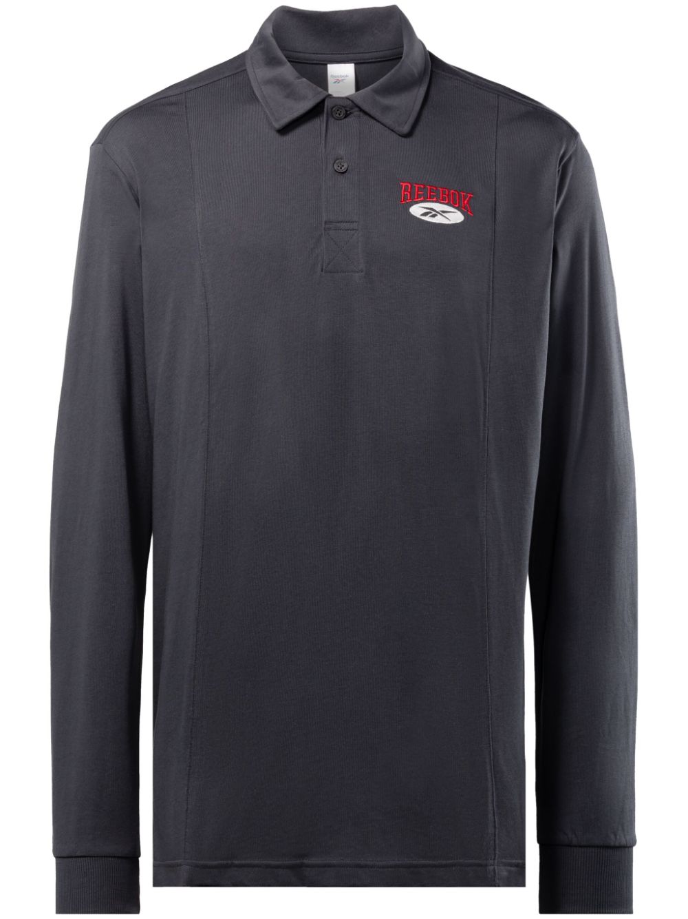 Logo-embroidered cotton polo shirt - Grey