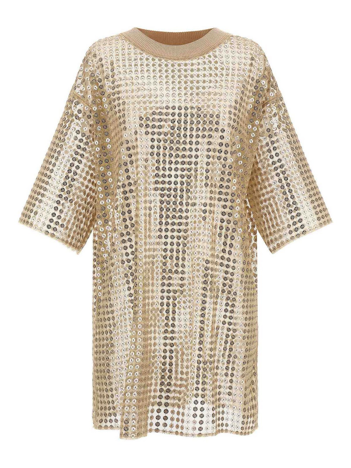 Sequin Dress Dresses Beige
