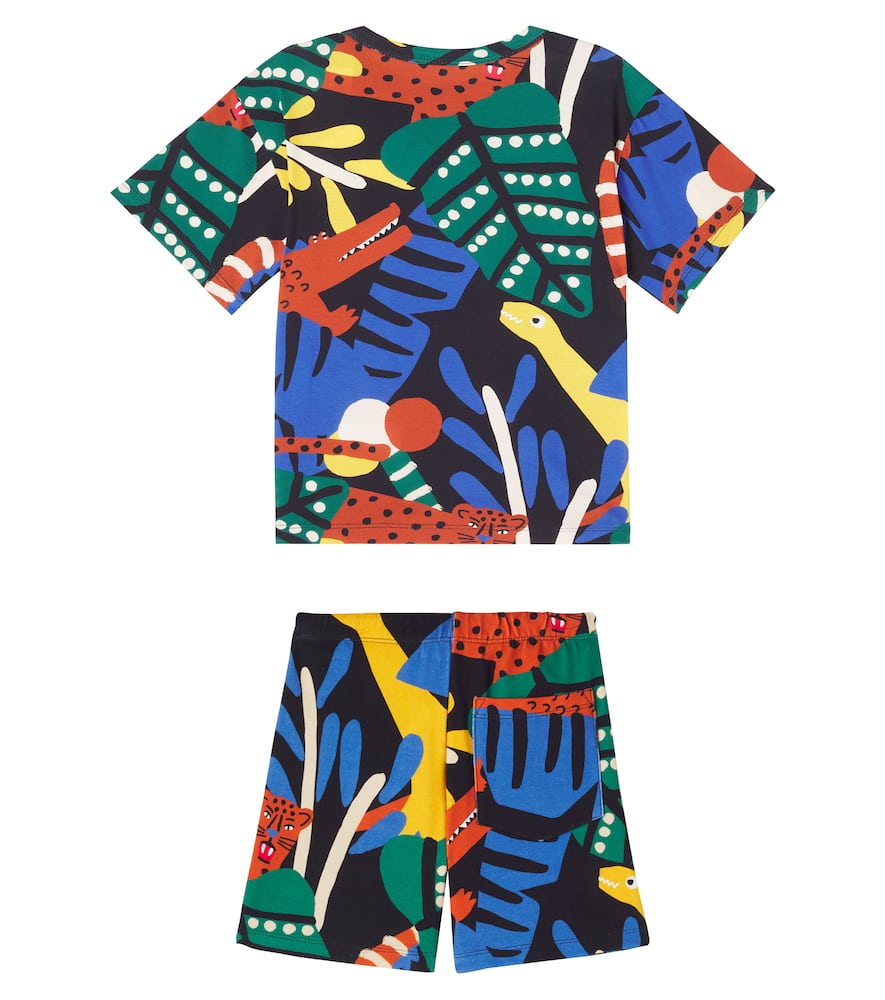 Fábula Printed cotton T-shirt and shorts set