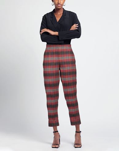 Nenè Woman Pants Brick Size 12 Wool, Polyamide, Elastane