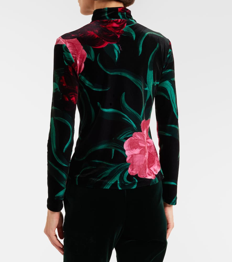 Floral turtleneck top