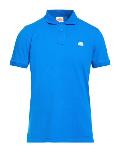 Man Polo shirt Azure Size M Cotton, Elastane