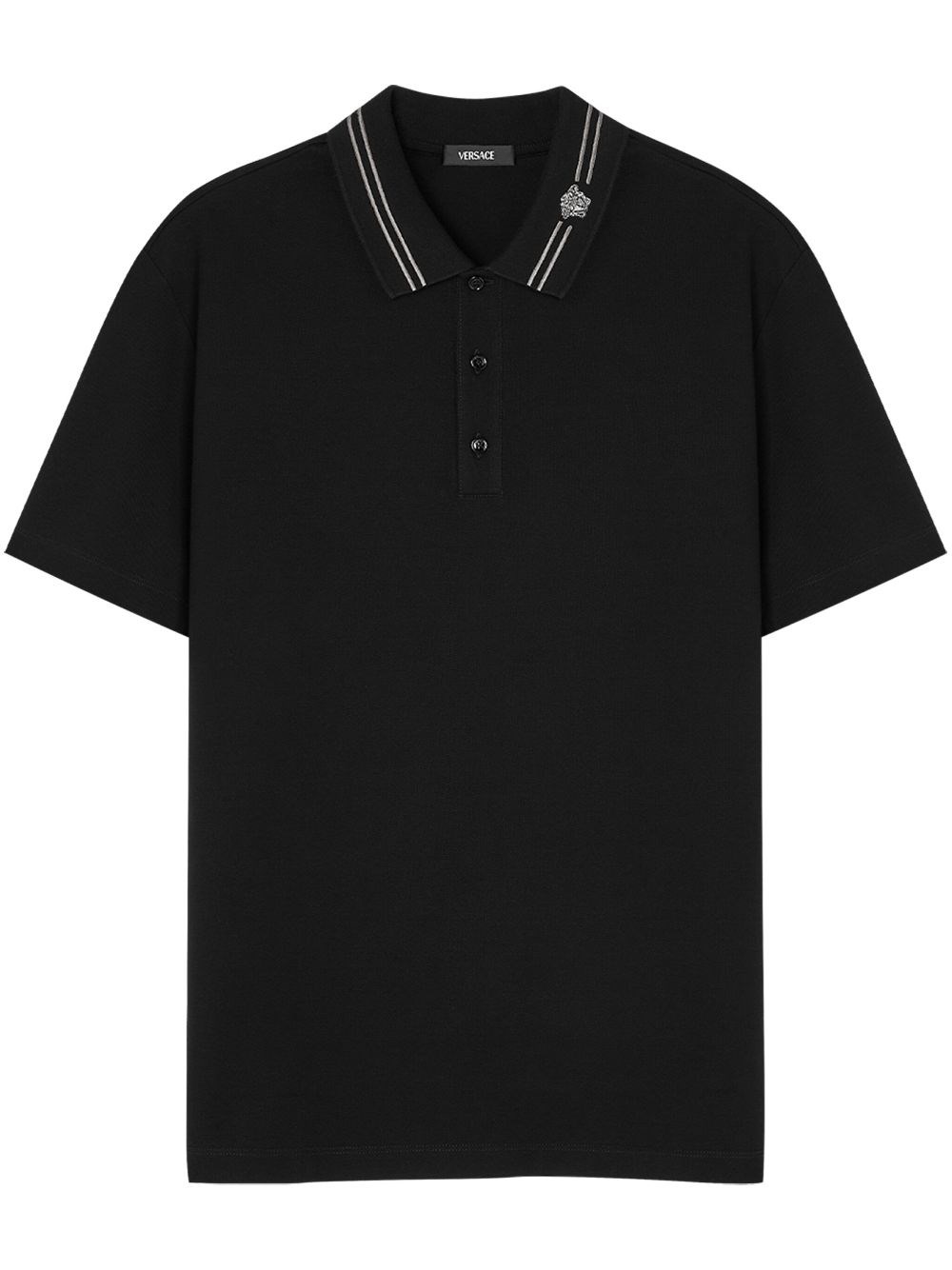 Polo Shirt With Medusa Embroidery