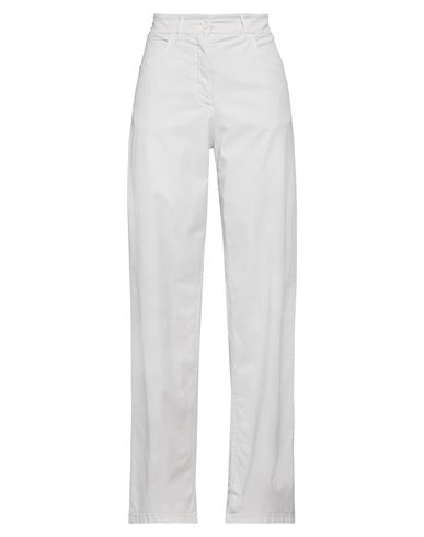 Momoní Woman Pants Light grey Size 4 Lyocell, Cotton, Elastane