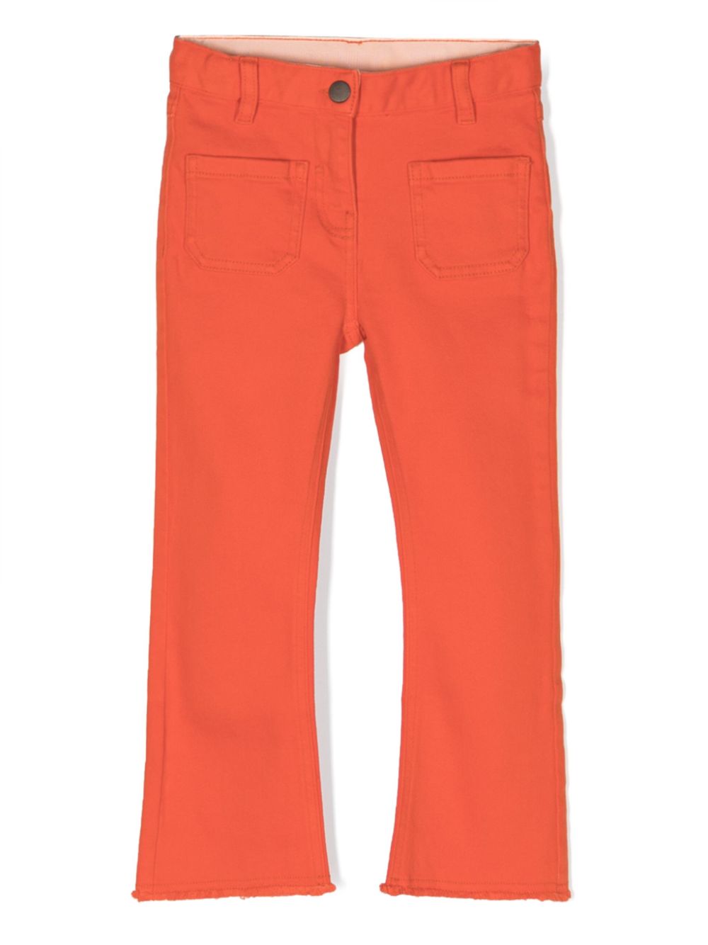 Logo-patch straight-leg jeans - Orange