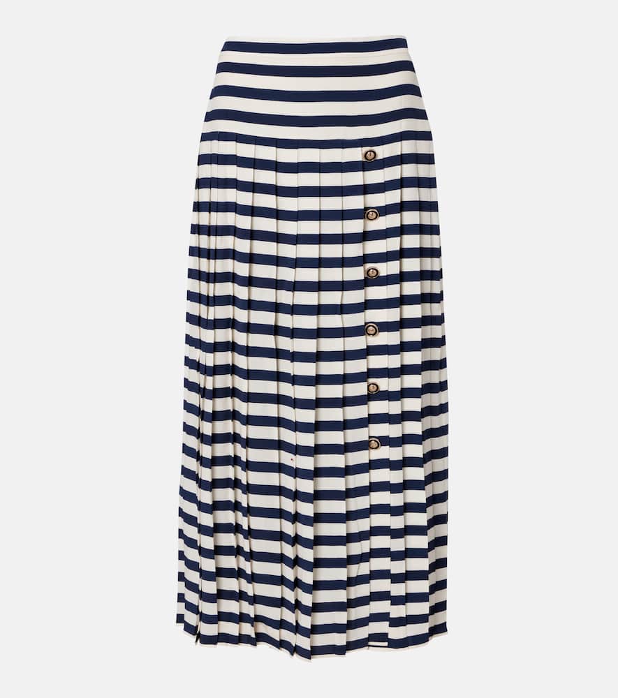 Lea striped midi skirt