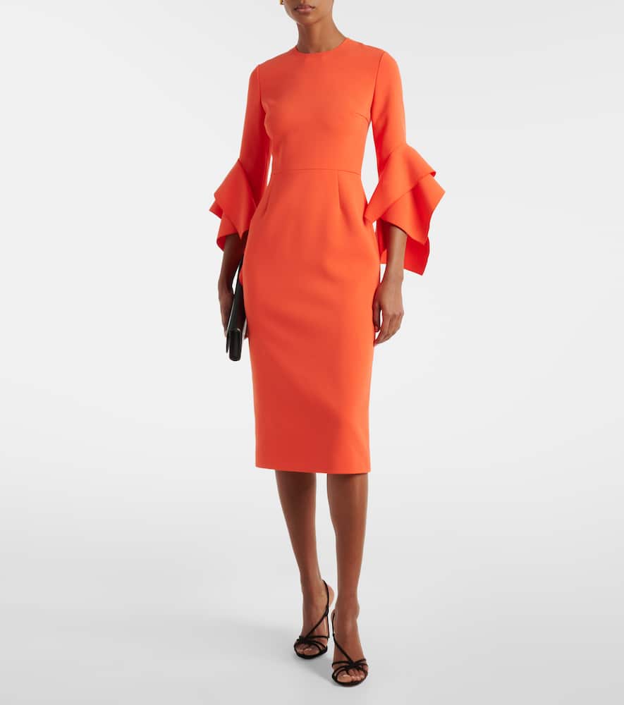 Ruffled midi dress