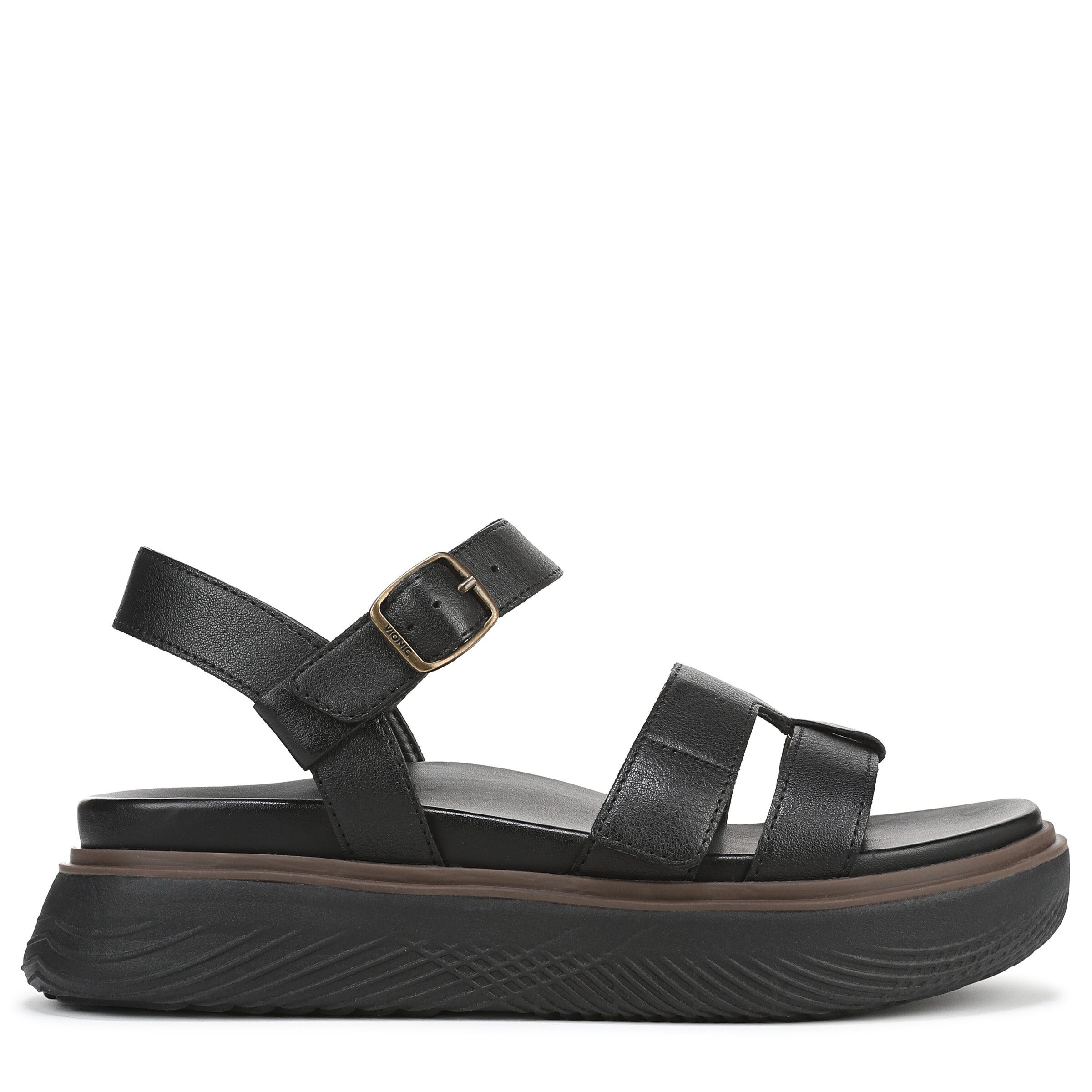 Vionic Solana Strappy Sandals In Black