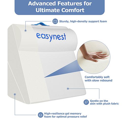 EasyNest Memory Foam Customizable Bed Wedge 3pc Pillow Set