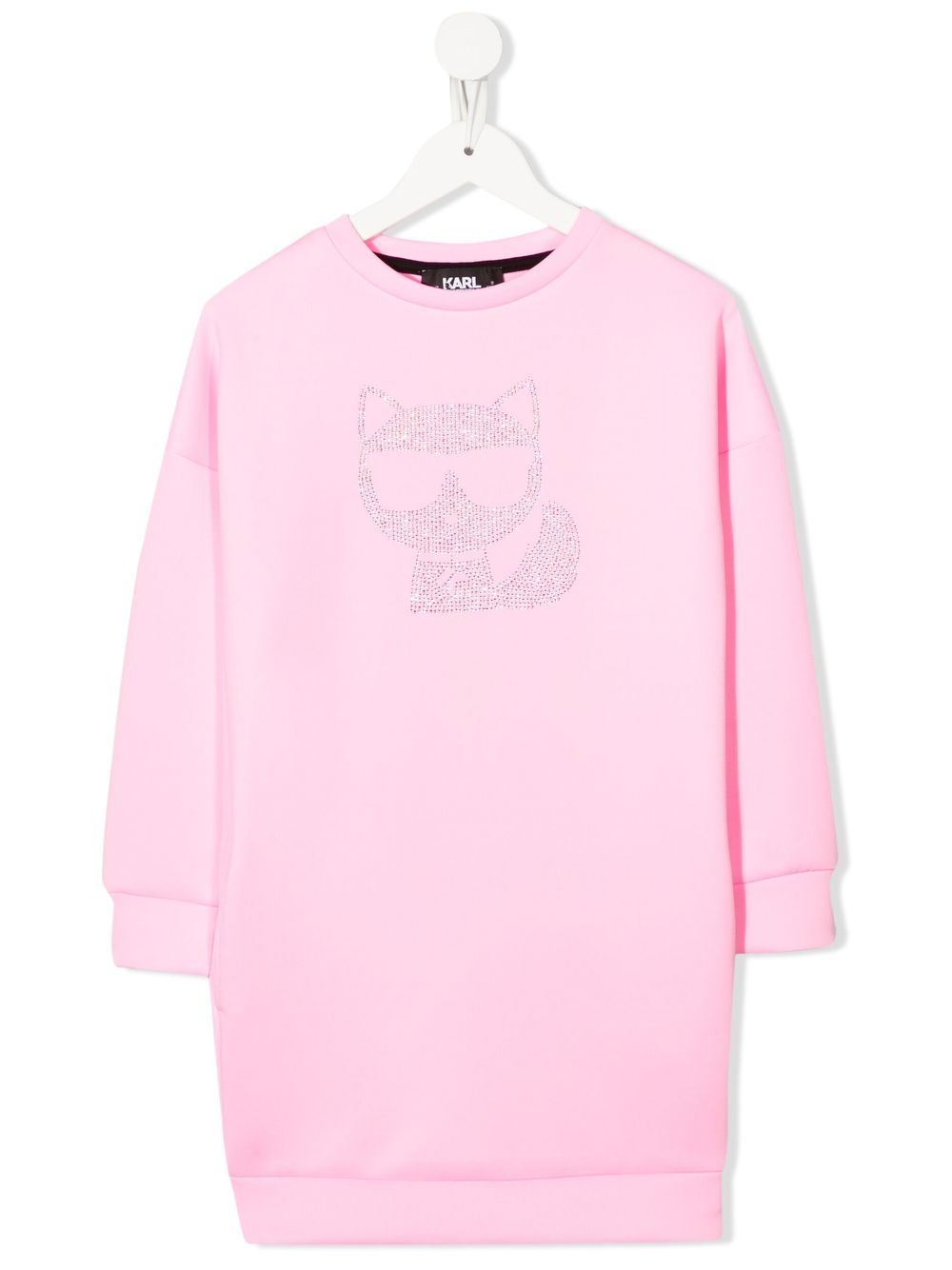 Logo-embellished sweatshirt dress - Pink