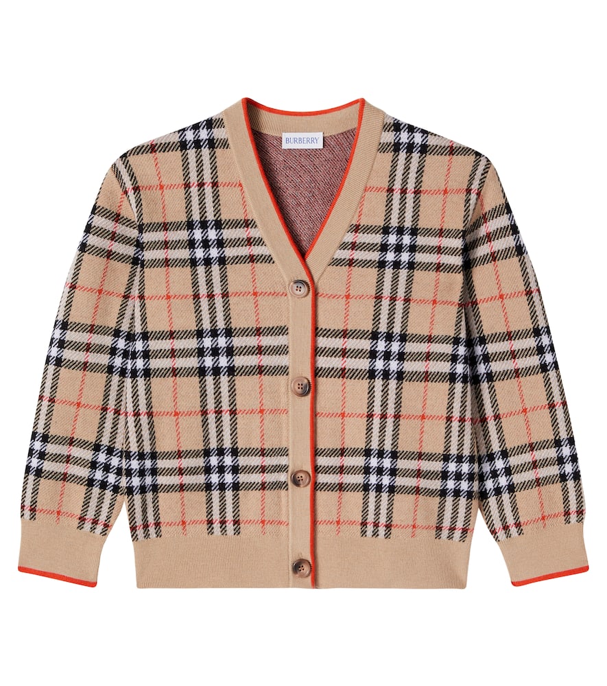 Burberry Check wool cardigan