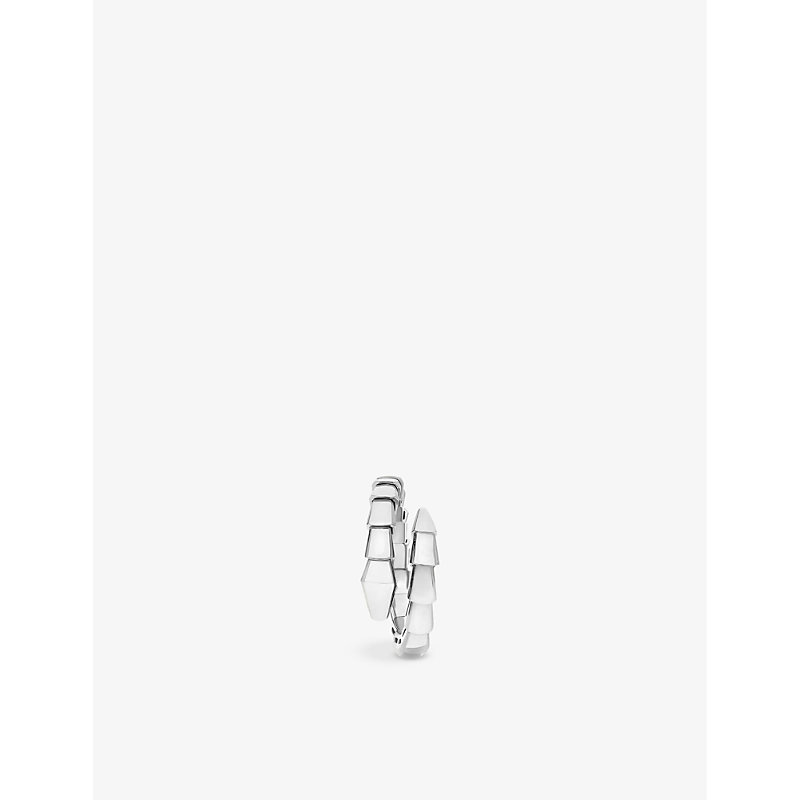 Womens White Gold Serpenti Viper 18ct White-gold Ring 