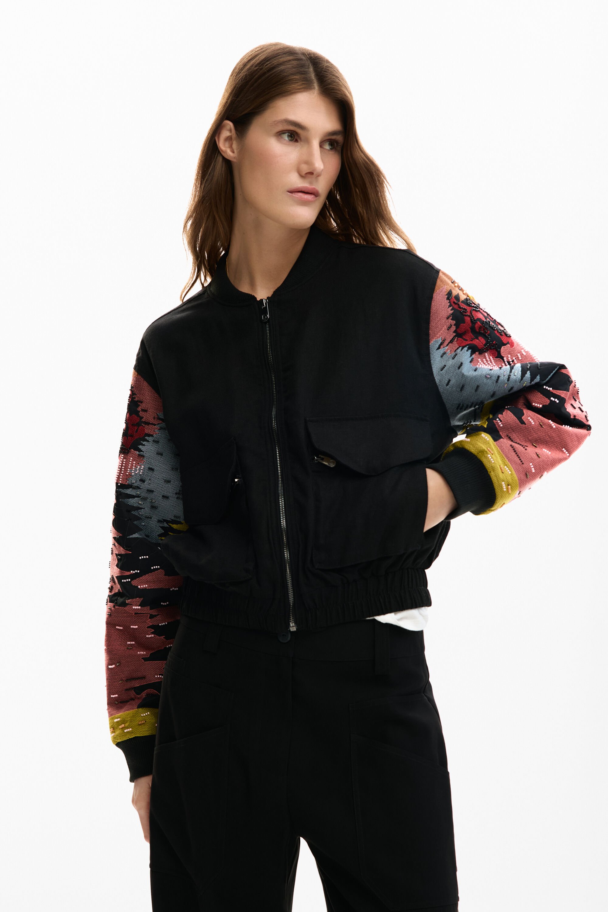 Patch sleeve jacket