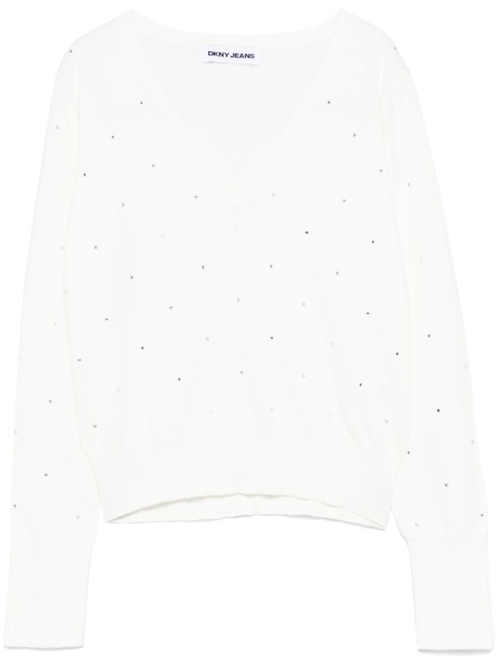 Studs V-neck sweater - Pink