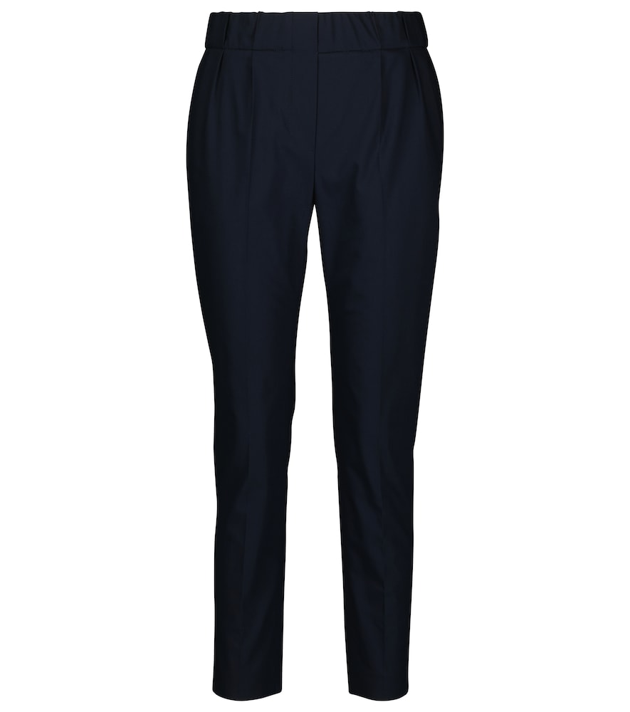 Brunello Cucinelli Cotton-blend tapered pants