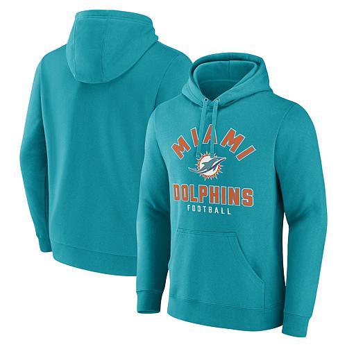 Men's Fanatics Aqua Miami Dolphins Between the Pylons Pullover Hoodie