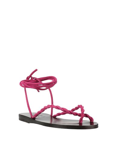 Woman Thong sandal Fuchsia Size 10 Leather