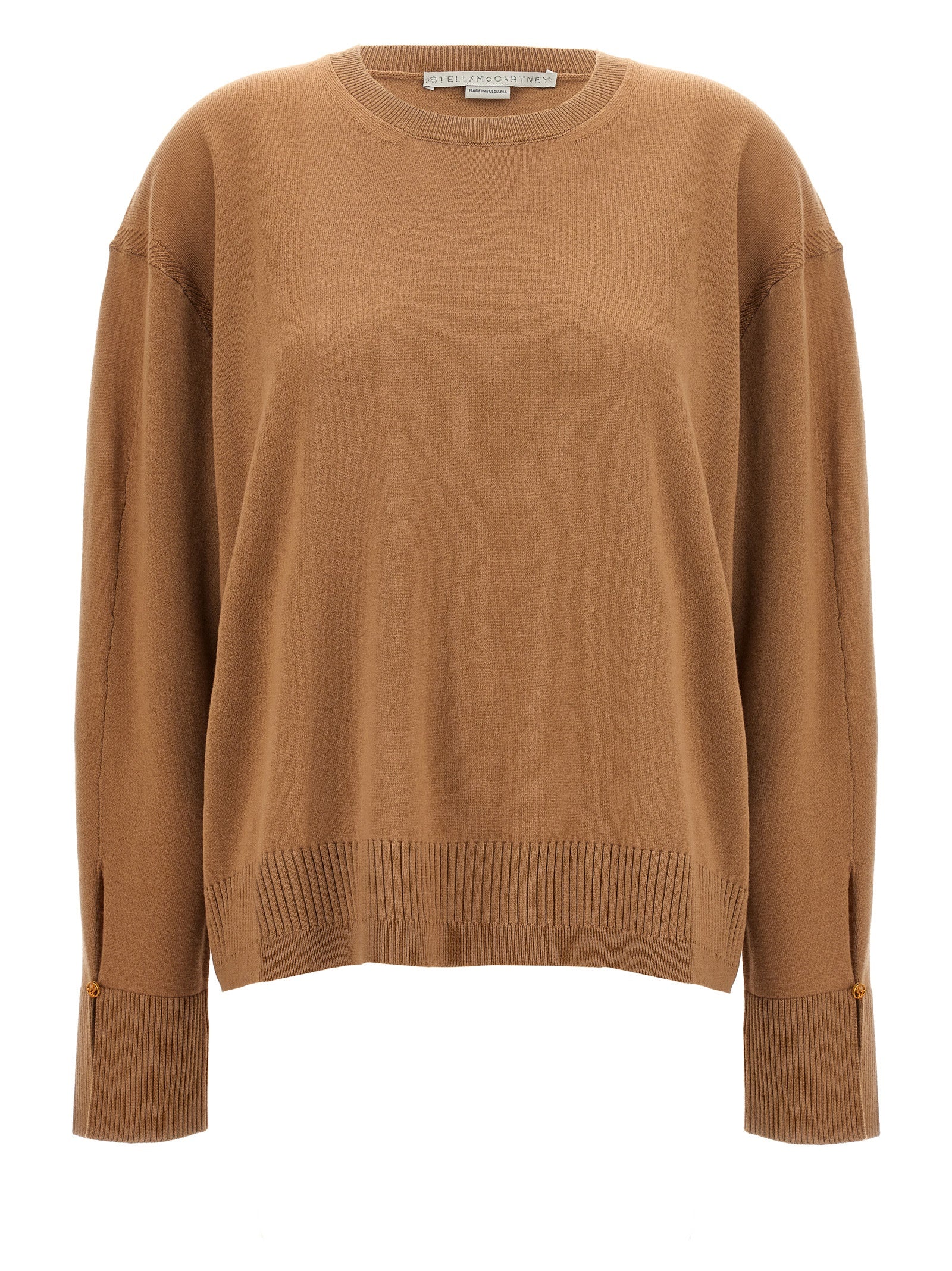 Wool Crew Neck Sweater — Beige