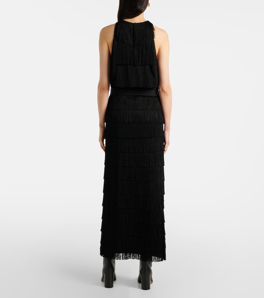Emotional Essence fringed maxi skirt