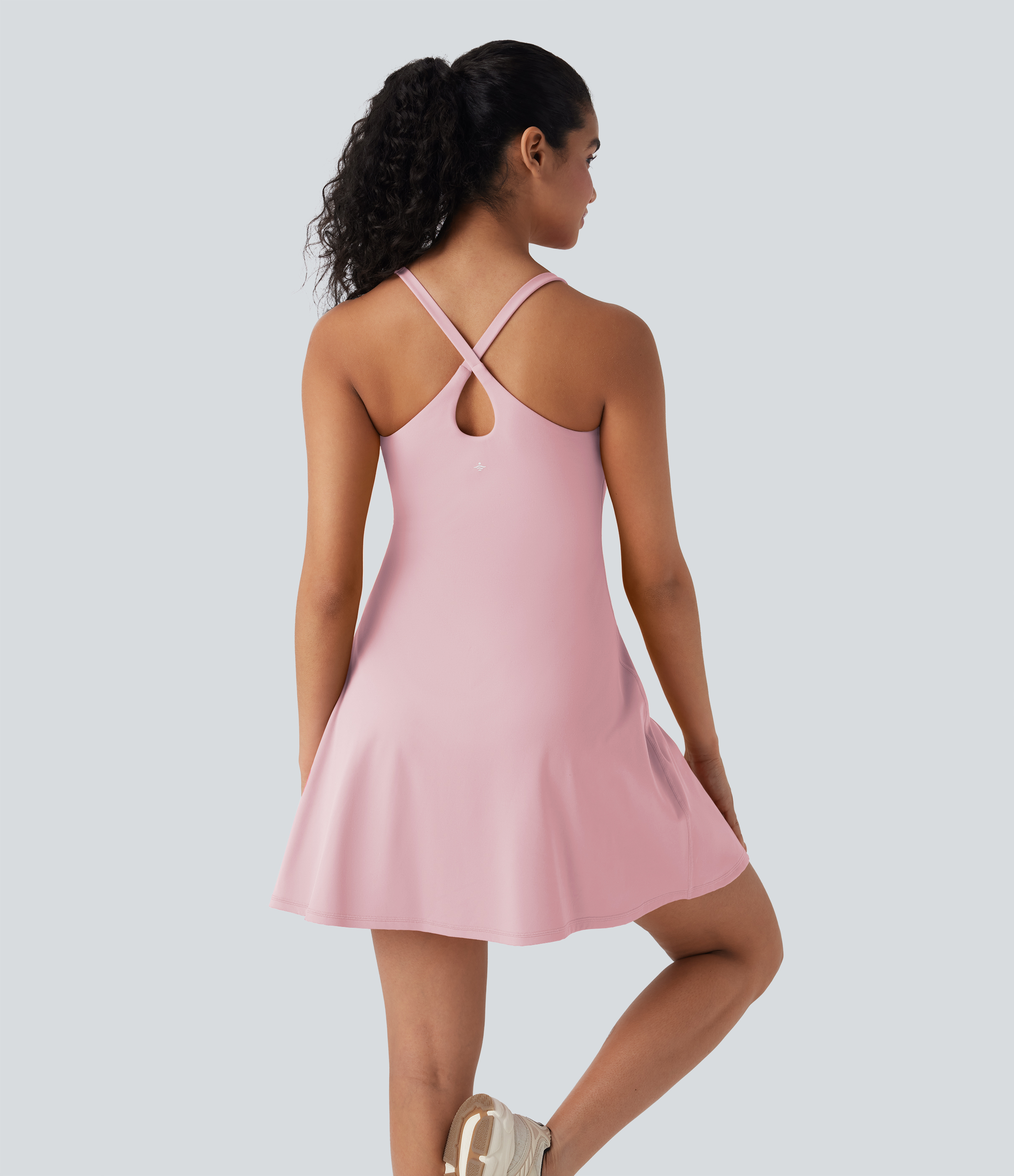 SoftlyZero™ Plush Active Dress-Longer Length-Easy Peezy Edition DD-F Cups Workout Dress - Pale Lilac