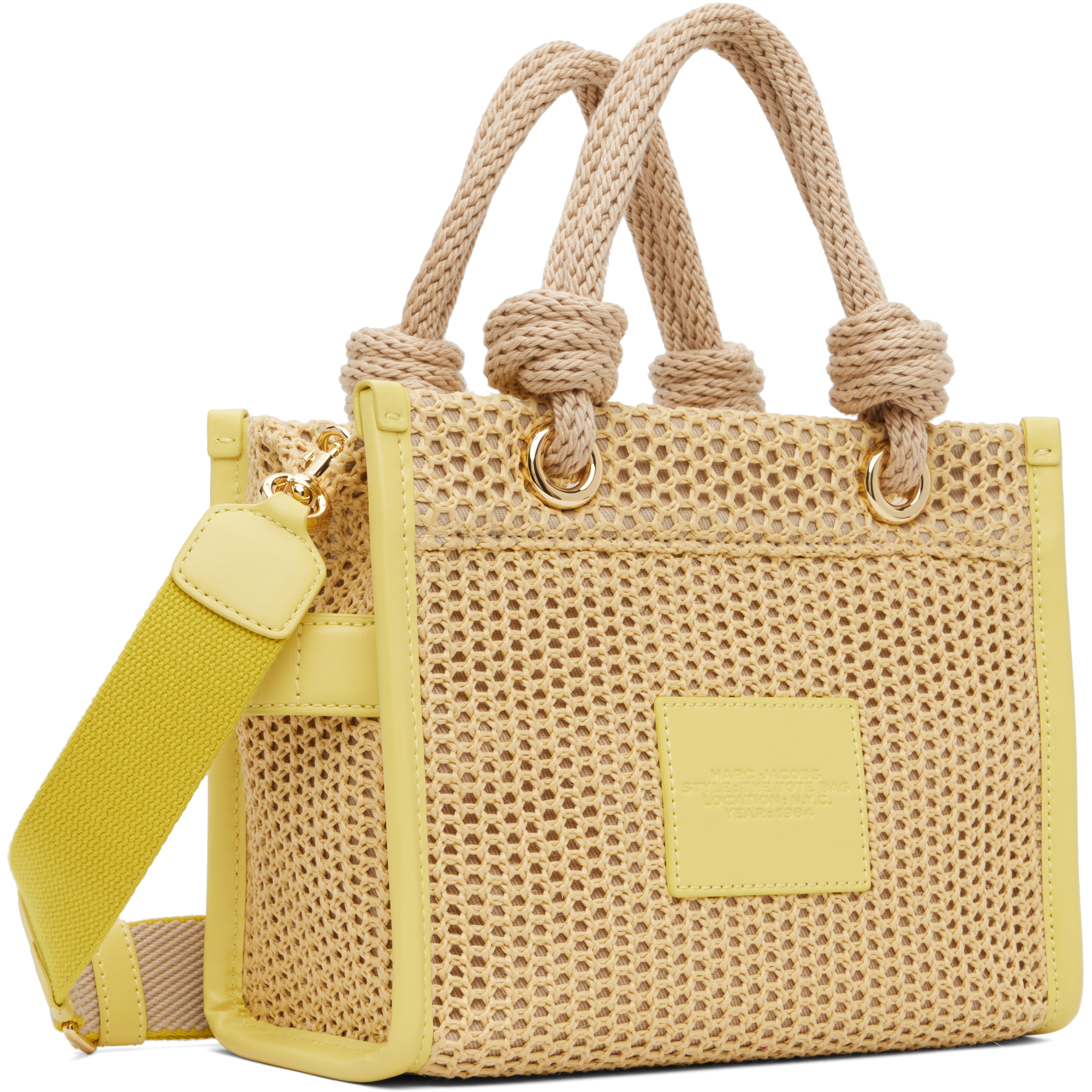 Beige 'The Woven Rope Small' Tote