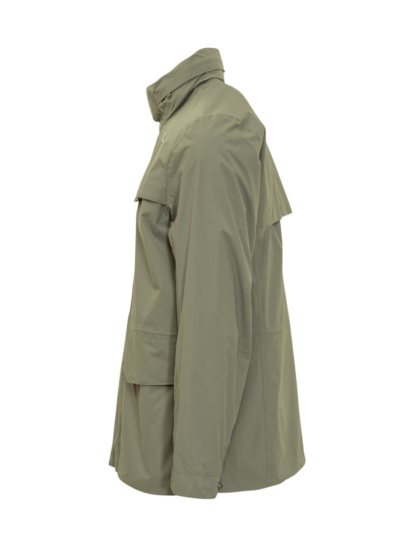 Green Solid Hood Jackets