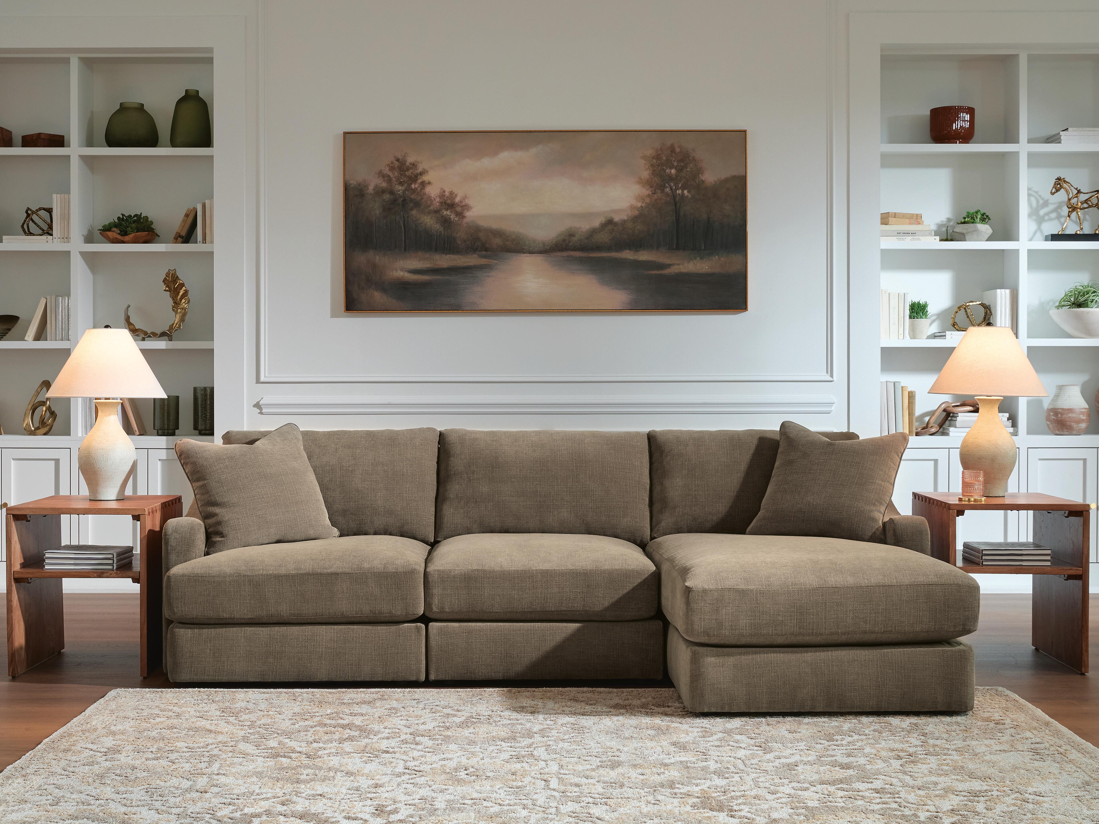 Ella Grove 3-Piece Modular Sectional with Chaise, Coffee