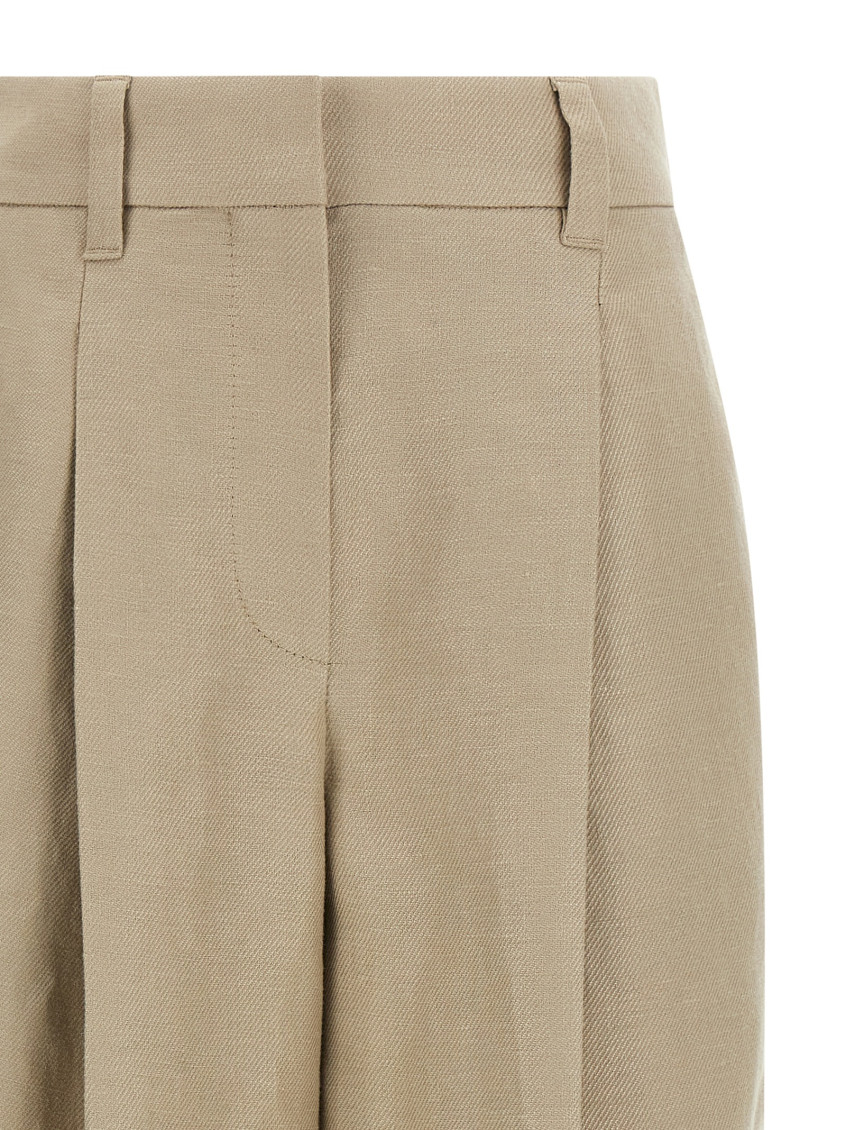 Linen Trousers Pants Beige