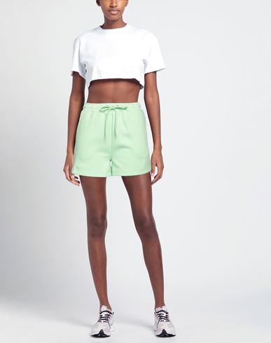 Woman Shorts & Bermuda Shorts Light green Size S Cotton, Elastane
