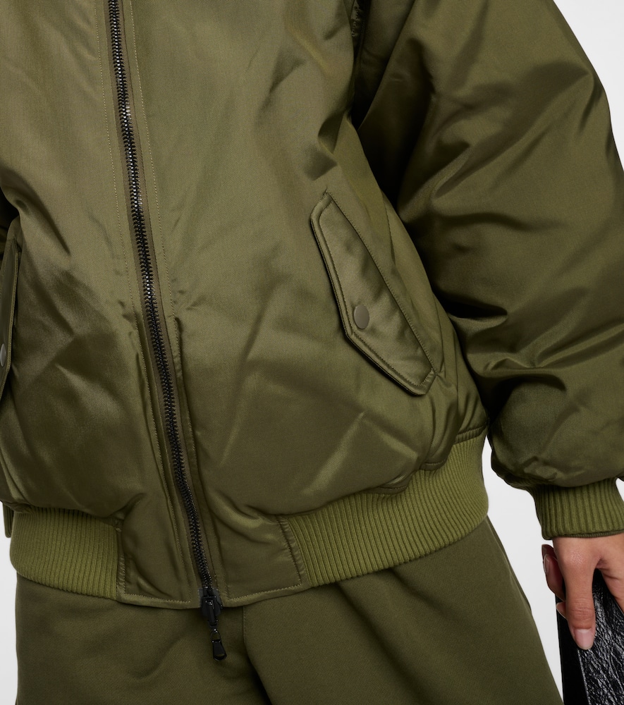 Reversible down bomber jacket
