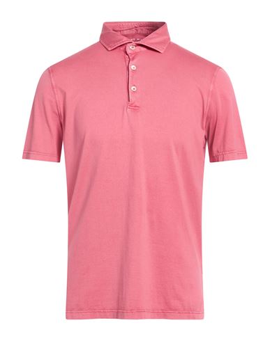 Man Polo shirt Salmon pink Size 40 Cotton