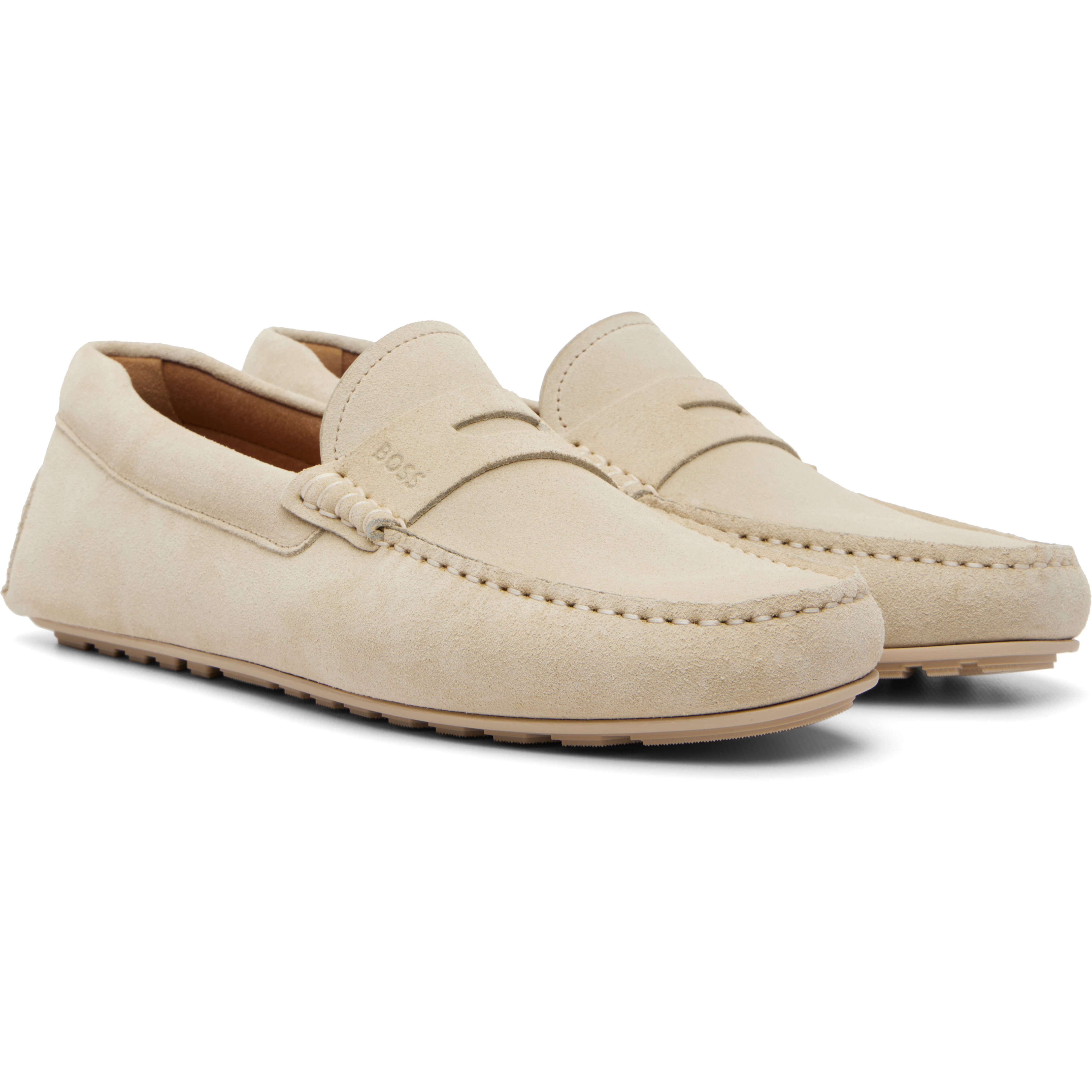 Off-White Penny-Trim Suede Loafers