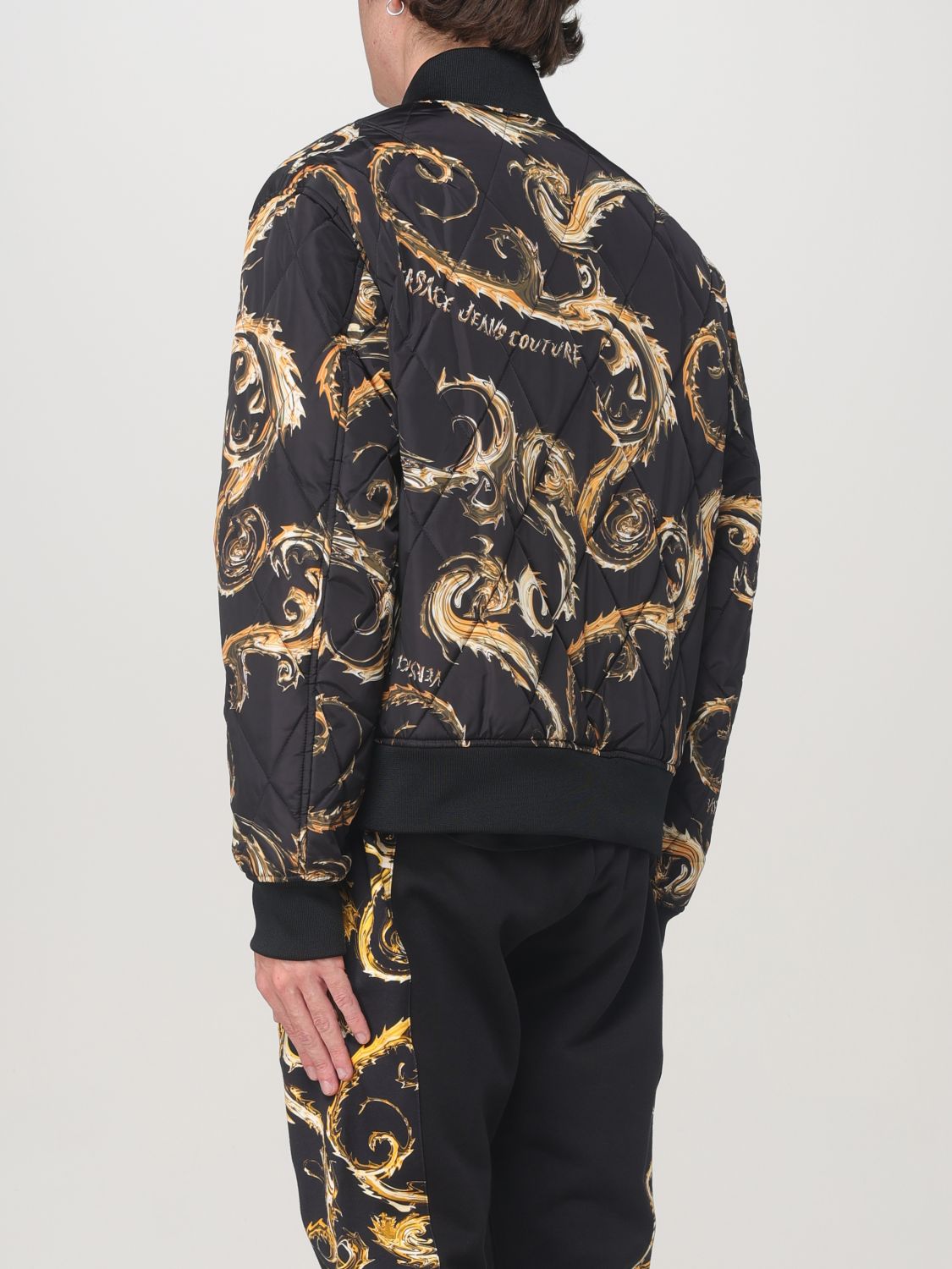 Reversible padded bomber jacket - Black