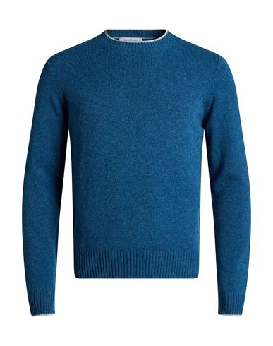 Man Sweater Blue Size 36 Virgin Wool, Geelong Wool