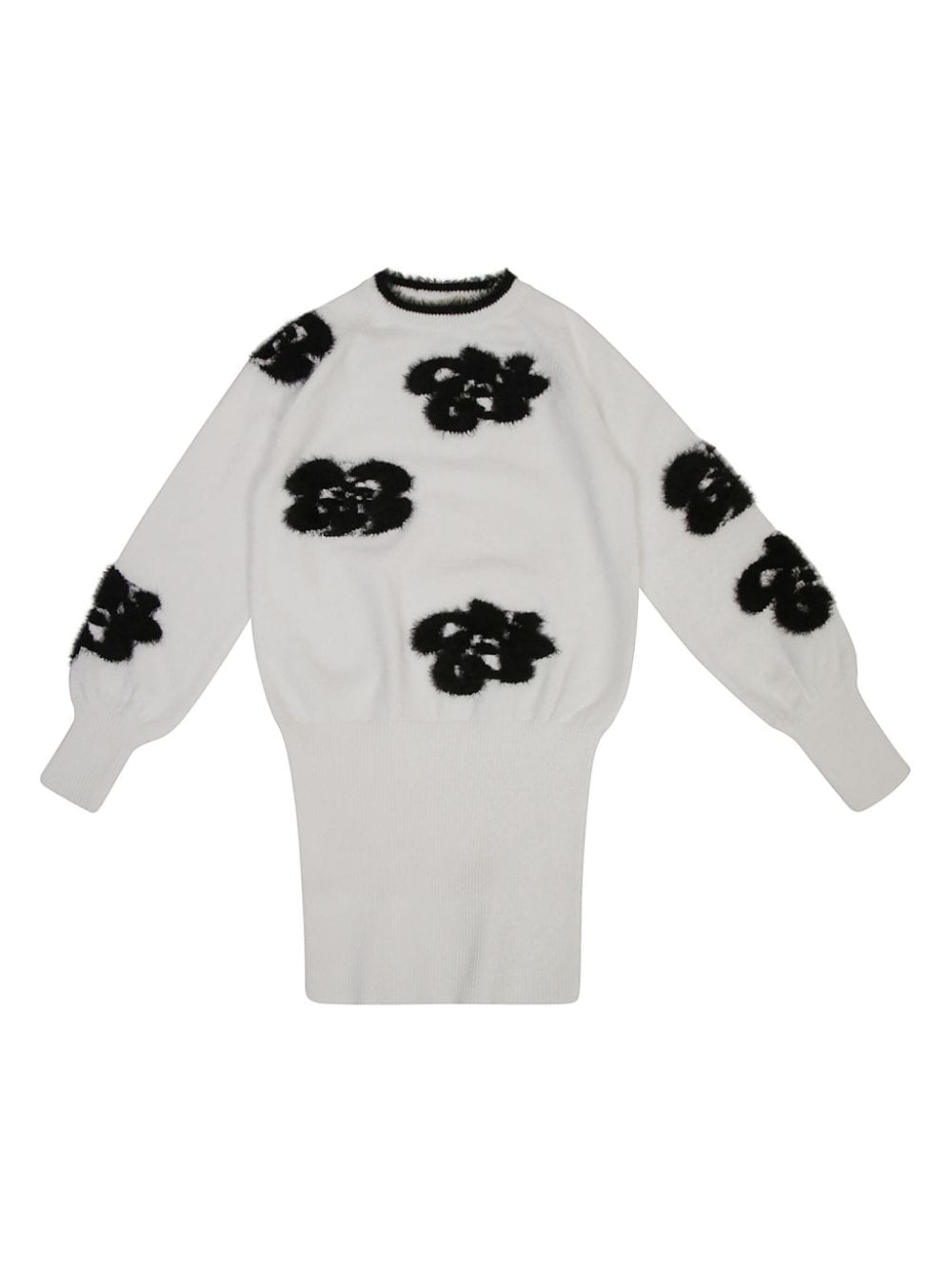 Floral-intarsia jumper - Neutrals