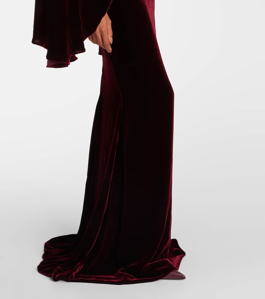 Musidora draped velvet gown
