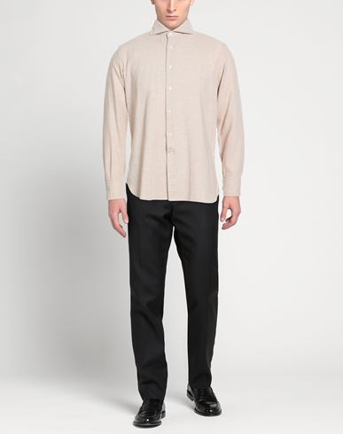 Man Shirt Beige Size 15 ¾ Cotton, Wool