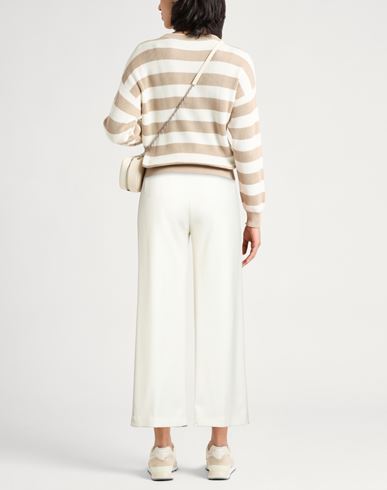 Woman Pants Cream Size 8 Polyester, Elastane