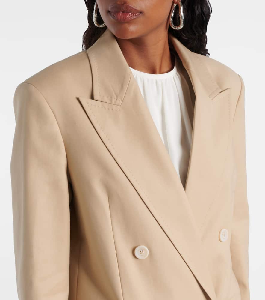 Suez double-breasted cotton-blend blazer
