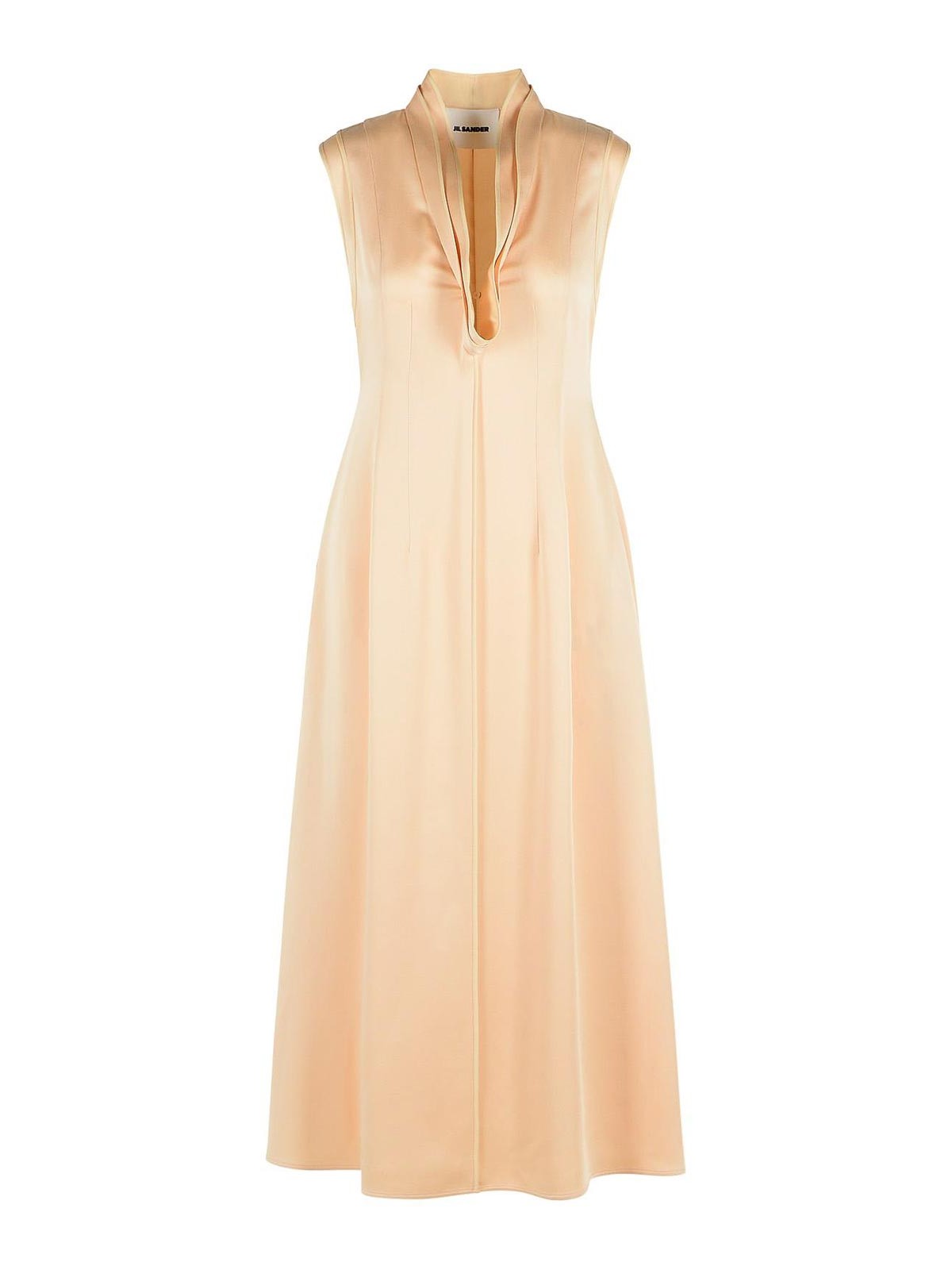 Acetate And Peach Viscose Dress