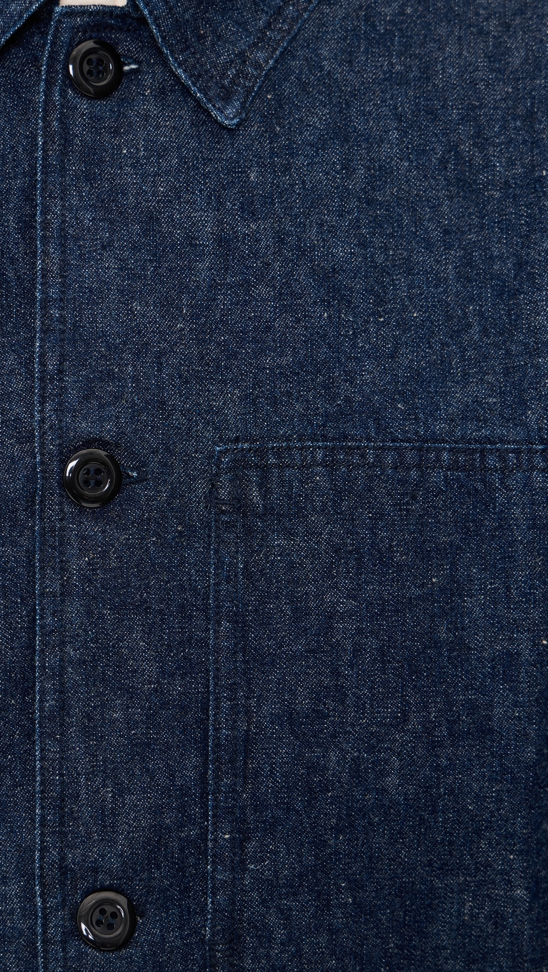 Mafra Denim Cotton and Linen Overshirt Indigo