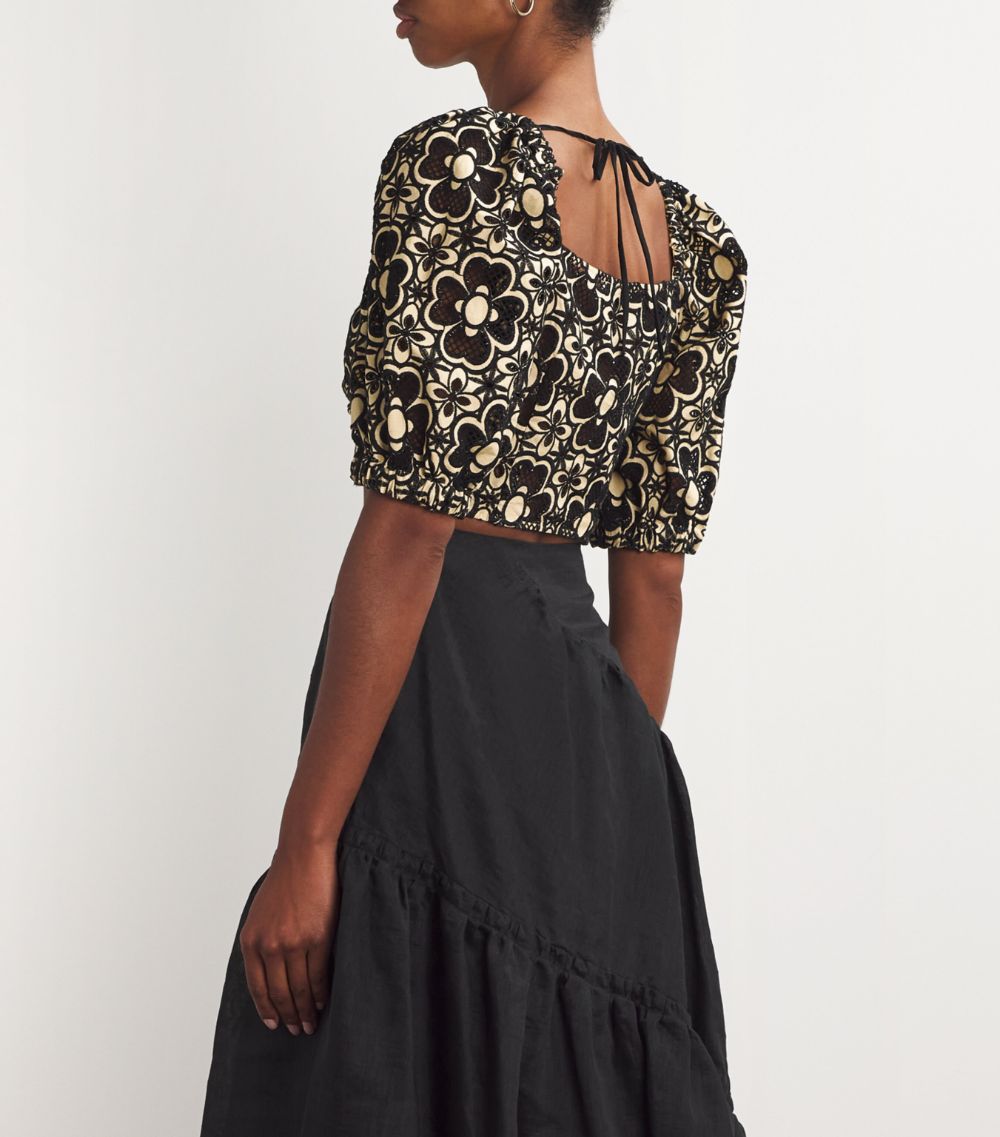 Broderie Anglaise Crop Top