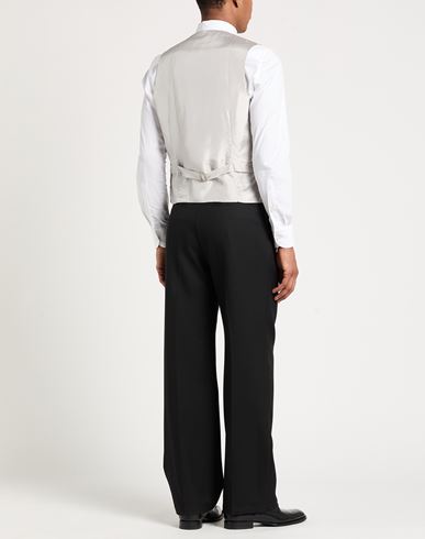 Man Tailored Vest Grey Size 38 Silk