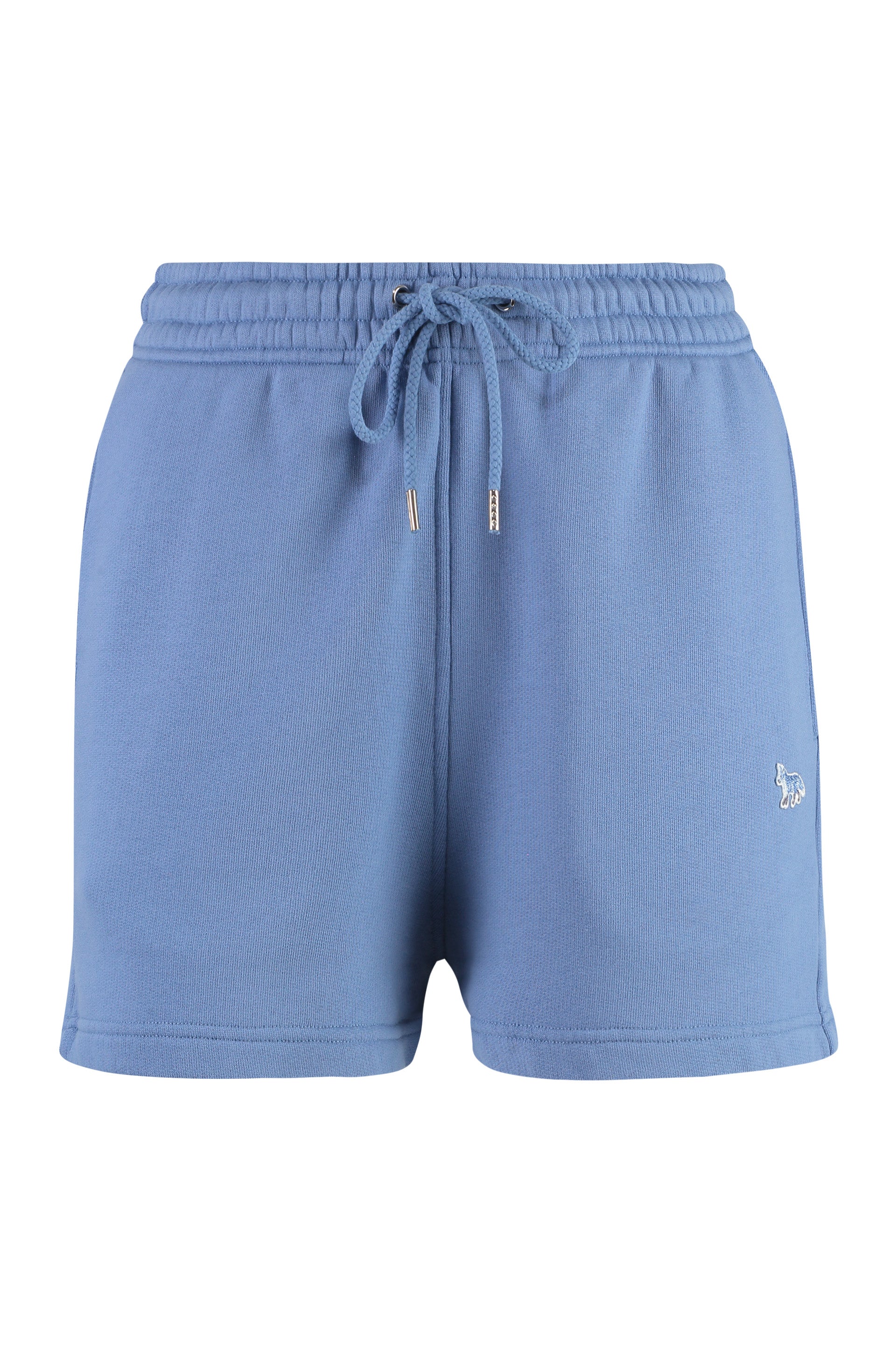 Maison Kitsuné Cotton Mini Shorts with Fox Front Patch
