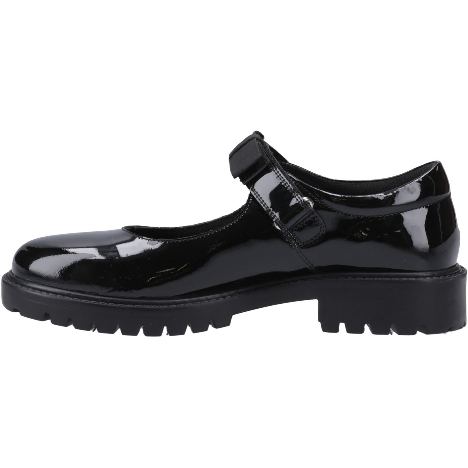 Hush Puppies Astrid Bow Patent Leather Youth Girl's Black Shoe
