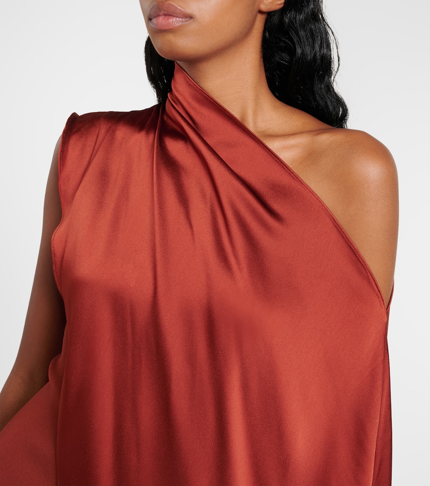 Berenson fringed one-shoulder gown